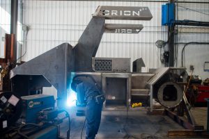 orion frame being welded
