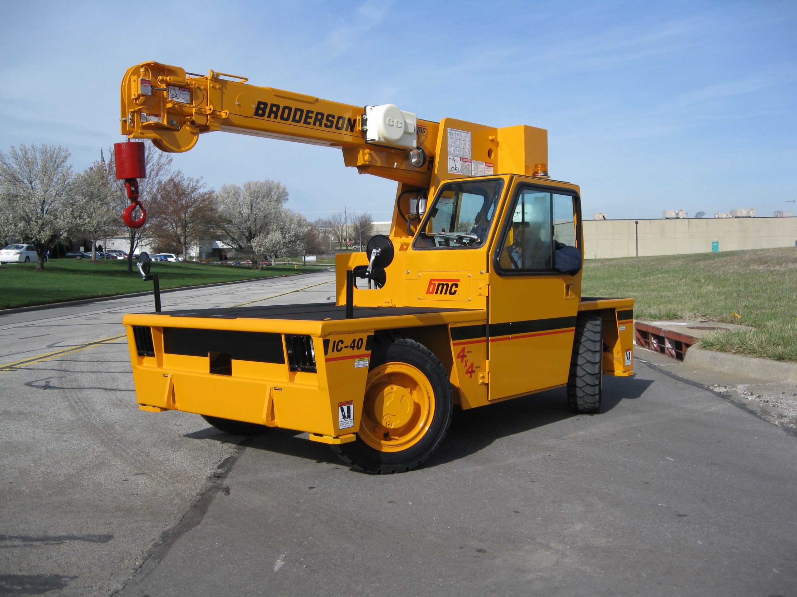 Broderson Carry Deck Crane rental Milton Ontario industrial plant
