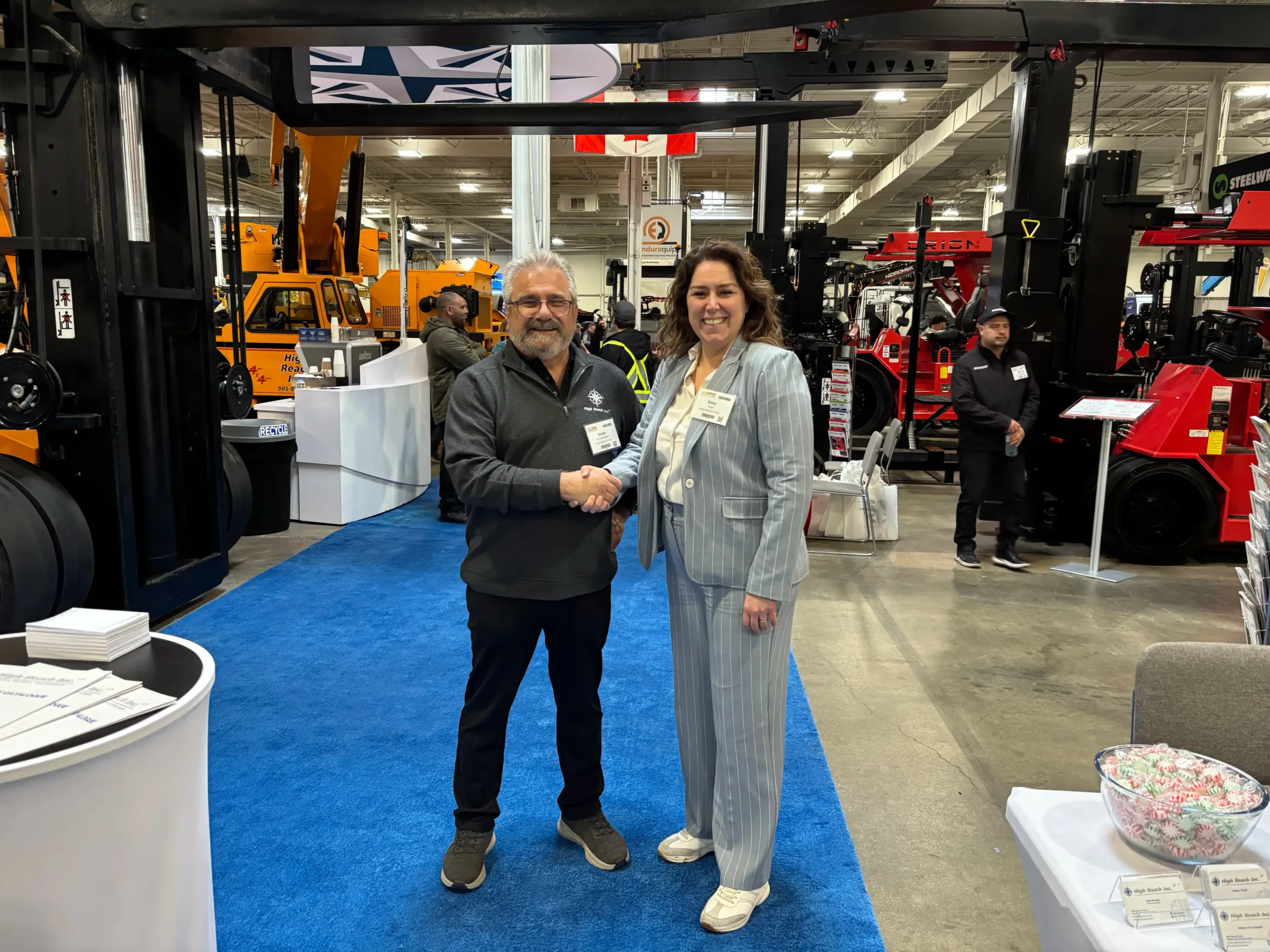 Sima Acan, MP of Oakville West visiting High Reach booth at NHES 2026